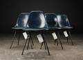 Charles Eames. Skalstole, model DSX  sort H-base. Glasfiber 4