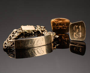 En samling smykker af 14 kt guld 3