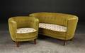 Bananformet sofa samt lænestol, 1900-tallets midte 2