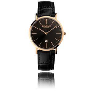 Kompass damur, Nautilus Rose Gold, svartsvart