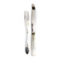 Bestickservisdelar nysilver 1800-tal