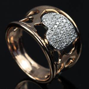 Italiensk design ring ca. 0.40 ct.