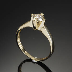 Diamant solitairering, ca. 0.66 ct