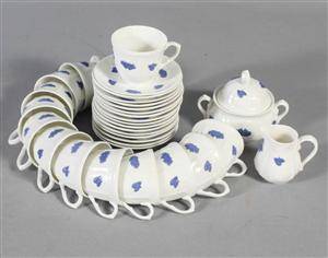 Kaffeservis, porslin, Blå blom, Gustavsberg 32
