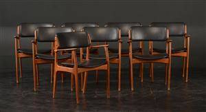 Erik Buch. Otte armstole af teak  