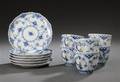 Royal Copenhagen  Kgl.P. Musselmalet. Helblonde, kaffekopper  12