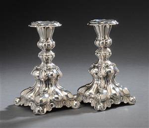 Par stager af sølv, barokform 2 