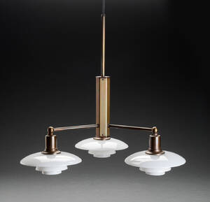 Poul Henningsen.  PH stammekrone. Bruneret messing