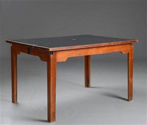 Snedkermester. Bord med foldbart stel af teak