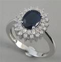 Safir- og brillantring