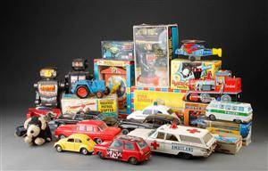 Samling af diverse legetøj. 