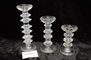 Ljusstakar 3 st, Iittala, H 15-25 cm