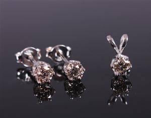 Brilliant smykkesæt, ca. 0.77 ct. 4 