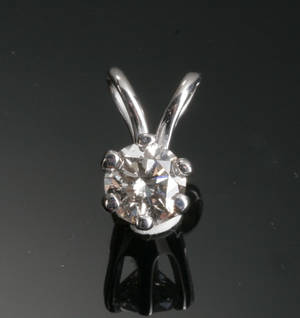 Diamant vedhæng, ca. 0.50 ct.