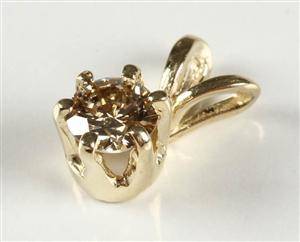 Brilliantvedhæng af guld, ca. 0.24 ct