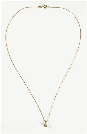 Brilliantvedhæng af guld, ca. 0.30 ct