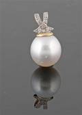 14Kt Diamond South Sea Pearl Pendant approx. 0.05ct