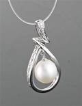 South sea and diamond pendant in 18kt approx. 0.05ct