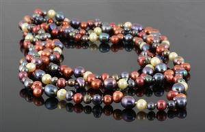 Multicolour fresh water pearl necklace