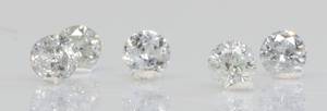 Fem uindfattede brillanter på ialt ca. 1.50 ct. 5