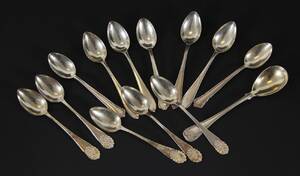 Kaffeskedar 13st, silver