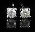 Earrings in 18k set with brilliant cut diamonds 0.48 ct 