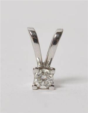 Solitairevedhæng med brillant på ca. 0,15 ct - Scrouples