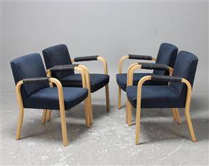 Alvar Aalto,  karmstolar modell 46, 4 st