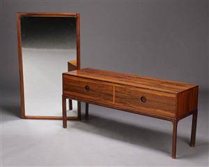Aksel Kjærsgaard, dobbeltkommode samt spejl, palisander 2
