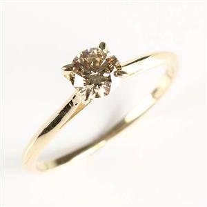 Ring, 14 kt guld, brillant