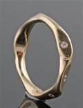 Diamond ring in gold approx. 0.08ct