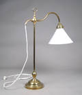 Bordlampe af messing