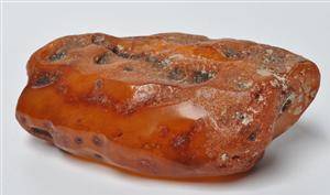 Upoleret rav fundet ved Klitmøller ca 330 gr.