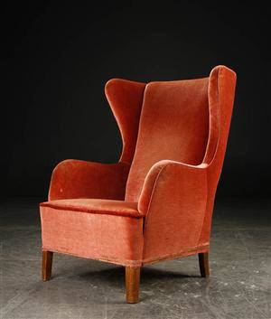 Overpolstret lænestol, 1940erne, dansk møbeldesign