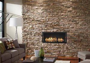 Lys broget stenvæg af ægte natur-skifer, 11 kvm