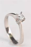 Diamantring, 14 kt hvidguld 0.20 ct 