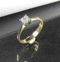 Solitär Altschliff Diamantring in Gold, ca. 0.50 ct.