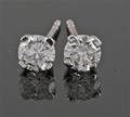 Earrings in 14k set with brilliant cut diamonds 0.66 ct This lot has been put up for resale under the new lot no. 3452914