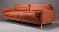 N. Eilersen, tre-pers sofa, rustrød