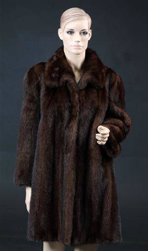 Pels af mahogny mink  str 38