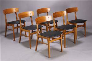 Dansk møbelproducent. Spisestole, teaktræ 6