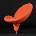 Moderne italiensk design Hvilestol med orange uld