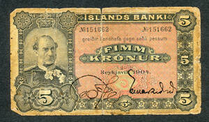 Island 5 kroner 1904