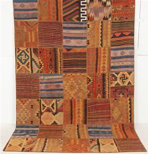 Patchwork-kelim 306 x 200 cm