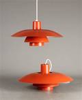 Poul Henningsen, PH 43 pendler, rødlakeret metal 2
