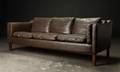 Tre-pers. sofa, læder, dansk møbelproducent 