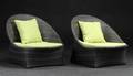To loungestole, polyrattan 2