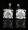 Earrings in 18k set with brilliant cut diamonds 0.56 ct  This lot has been put up for resale under the new lot no. 4012459