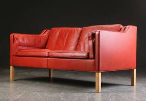 Børge Mogensen. To-pers. sofa, læder, model 2212 
