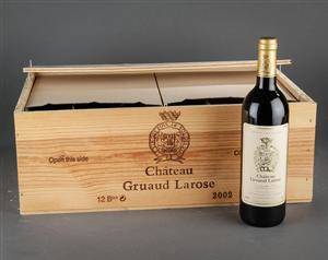 12 flasker Chateau Gruaud Larose 2002 i OWC.12